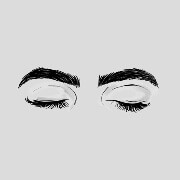Thick and full brows sketch