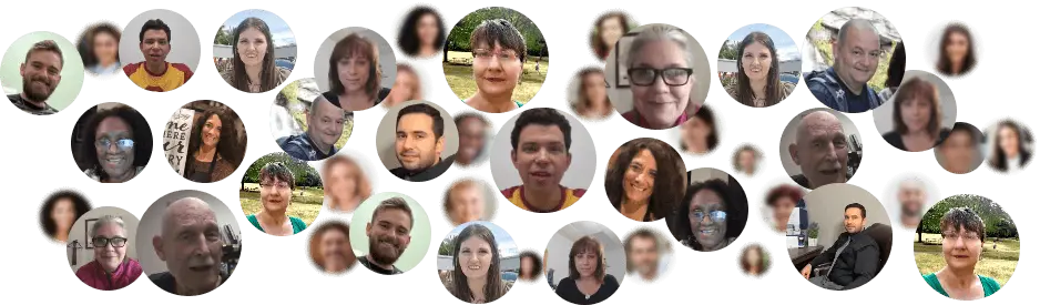 Image composition of people around the world.