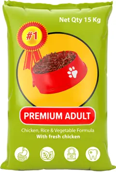 Premium dog food illustration
