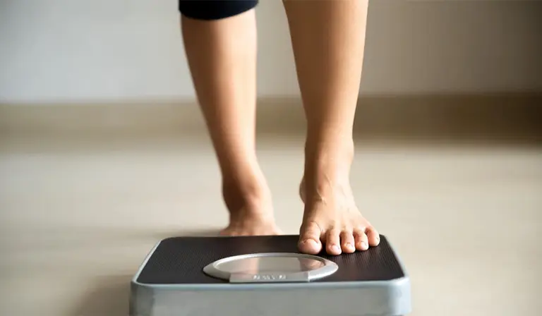 woman weighting