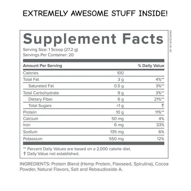 Proplant Complete Shake - Supplement Facts