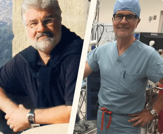 Dr. Gundry's before and after comparison