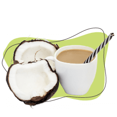 Illustration of Chocolate/Vanilla Coconut Milkshake