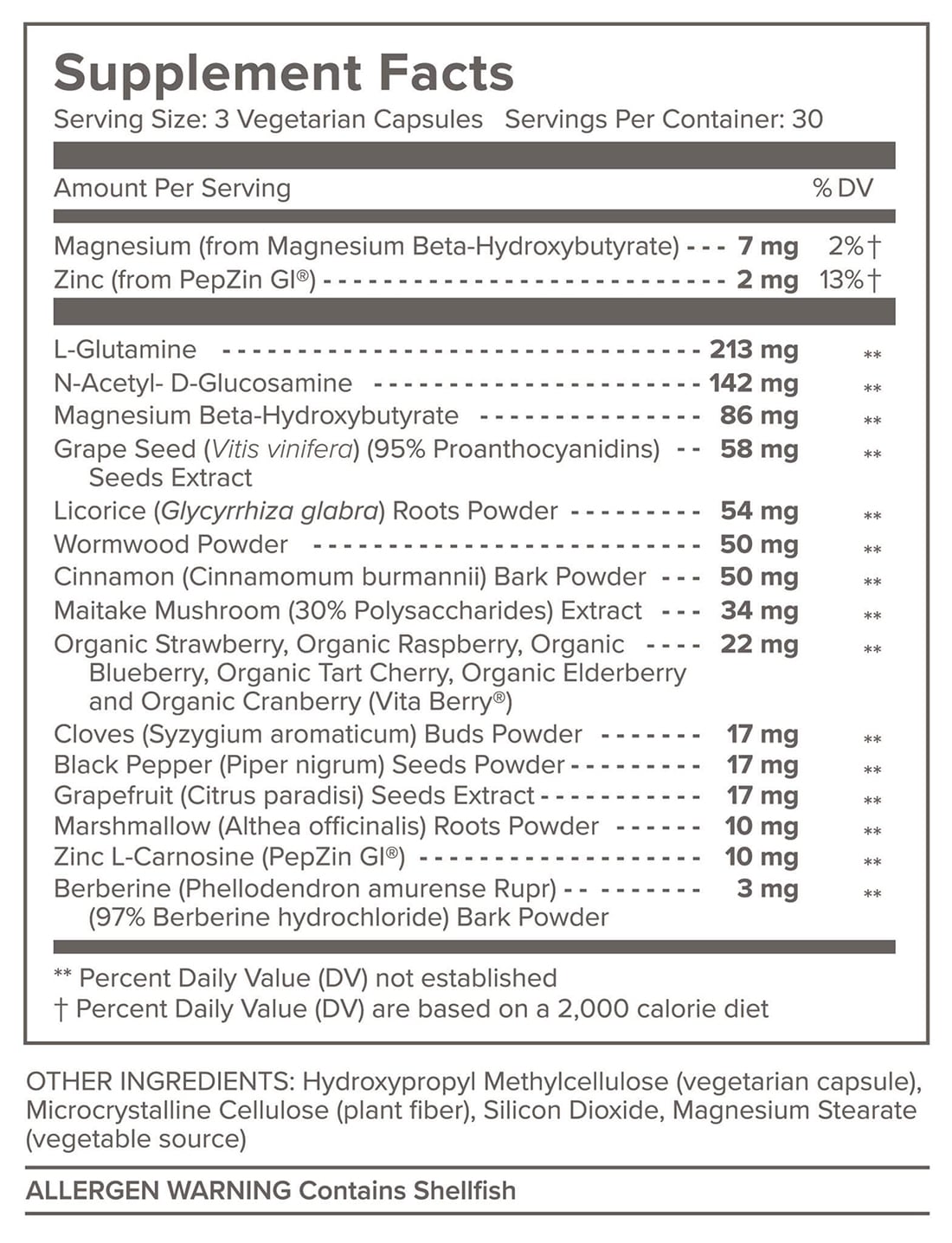 supplement label