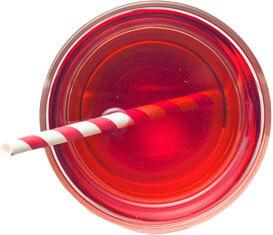 glass of colored water